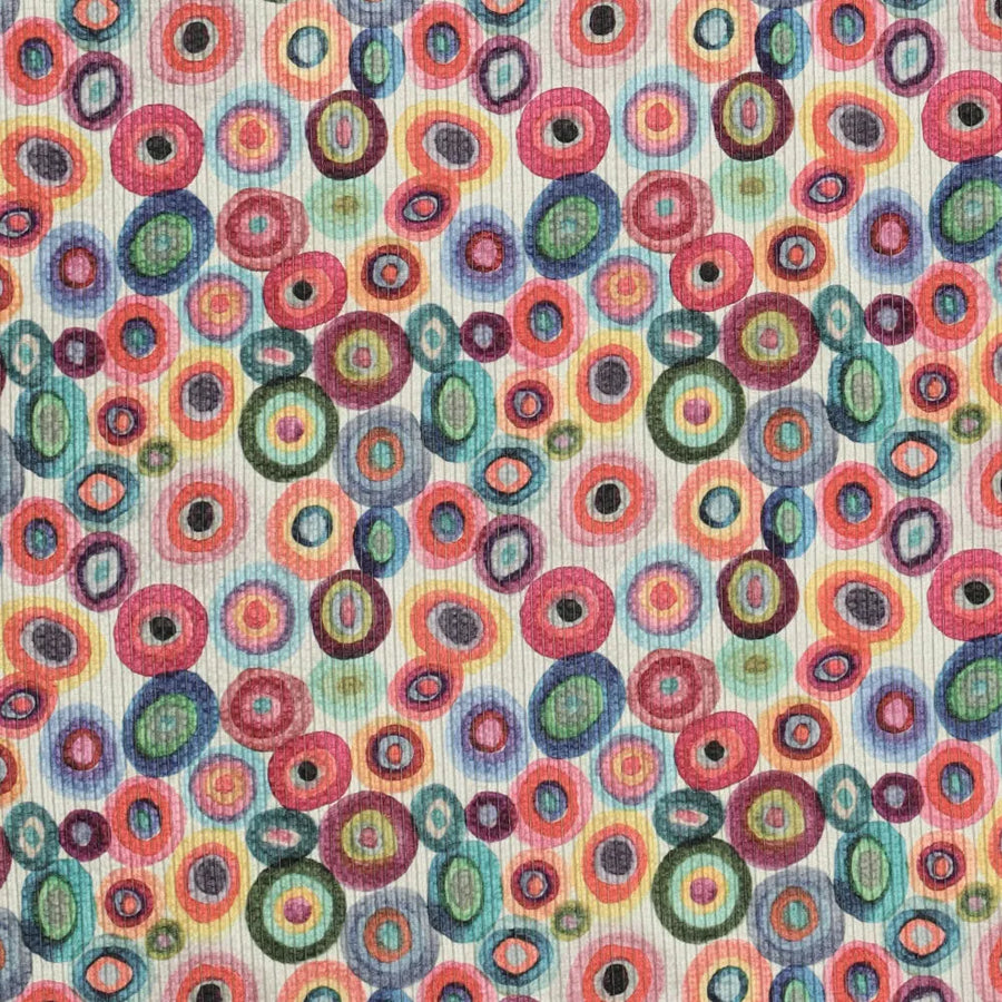 Digi Circles Printed Corduroy (22240)