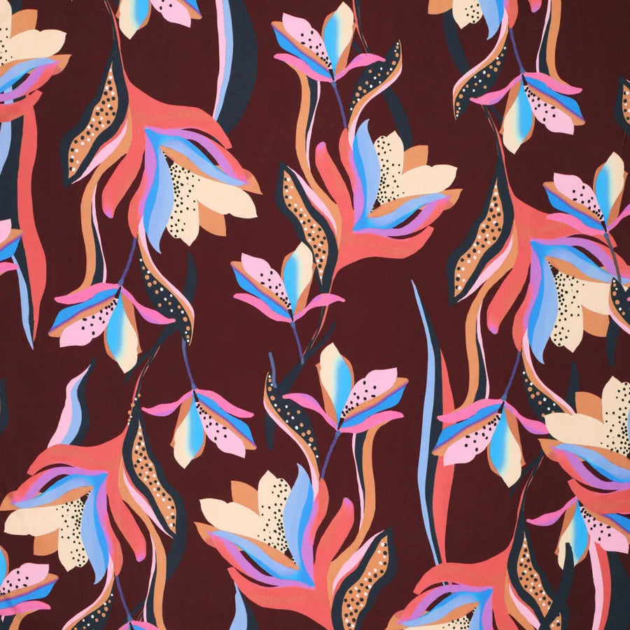 Heavy Satin Stretch Dancing Tulips (22294)