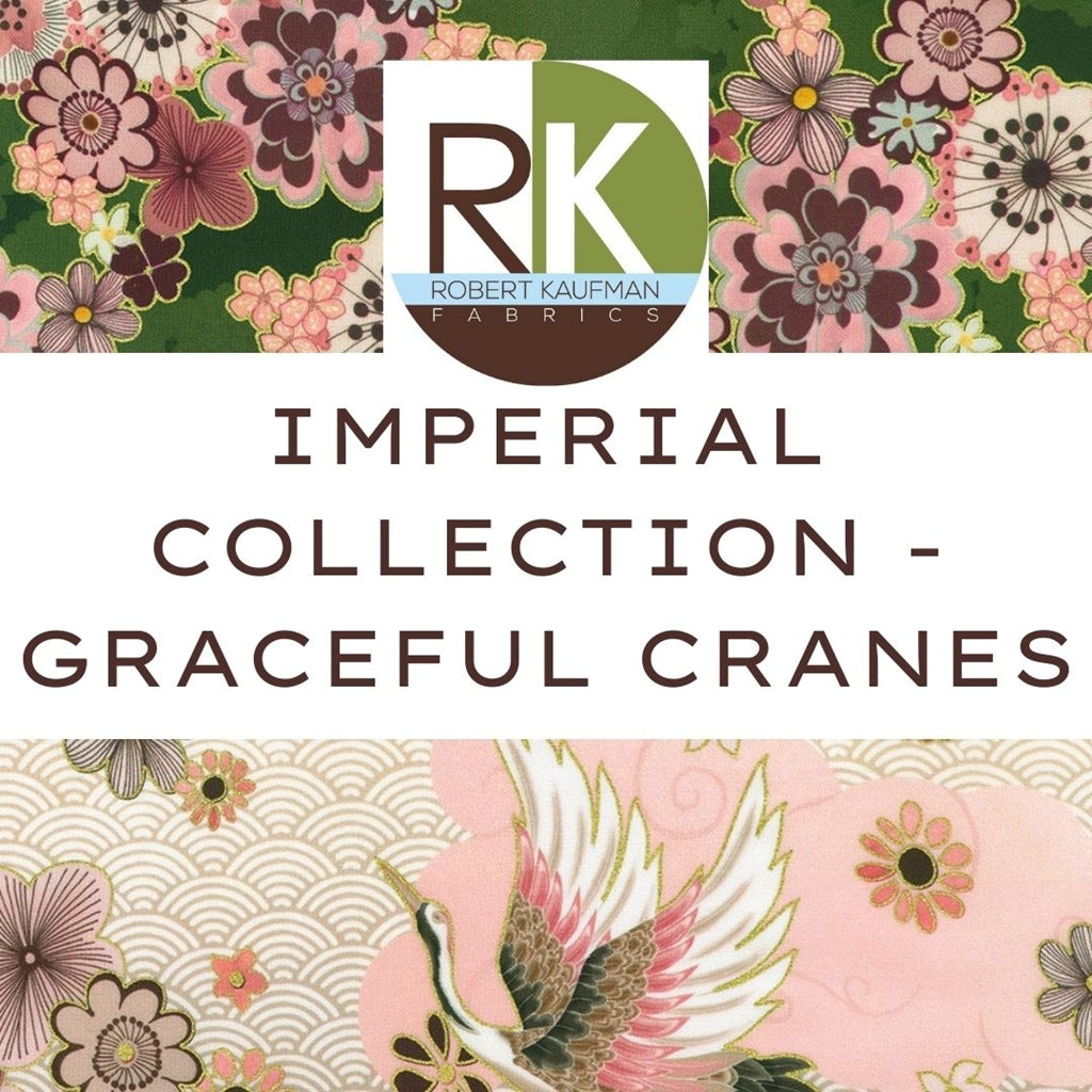 Imperial Collection - Graceful Cranes by Robert Kaufman