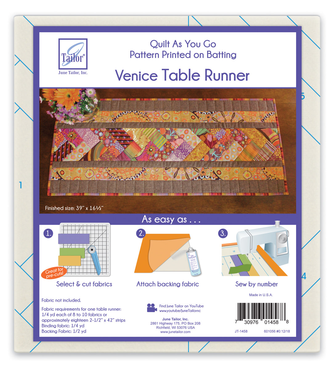 Quilt As You Go Table Runners and Mats