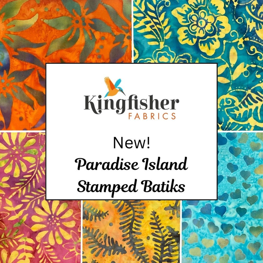 Kingfisher Paradise Island Stamped Batiks