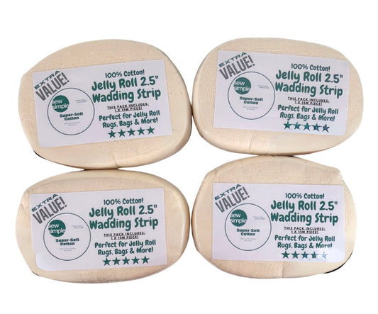 2.5" Strip of Sew Simple Cotton Wadding 15m Pack