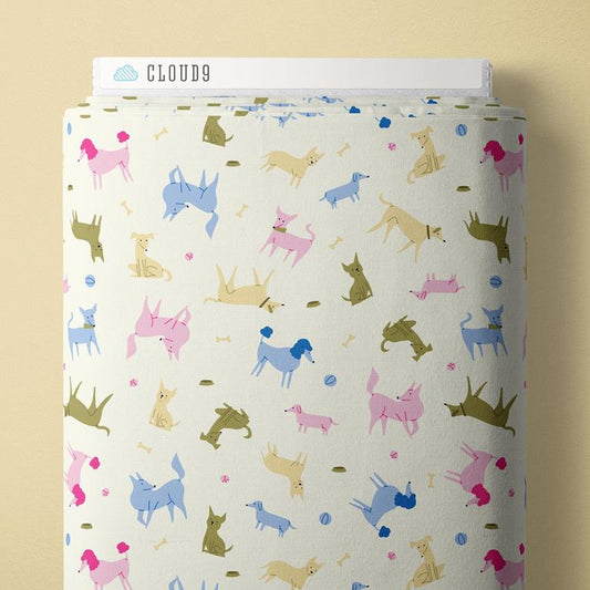 Playful Dogs by Cloud9 Fabrics