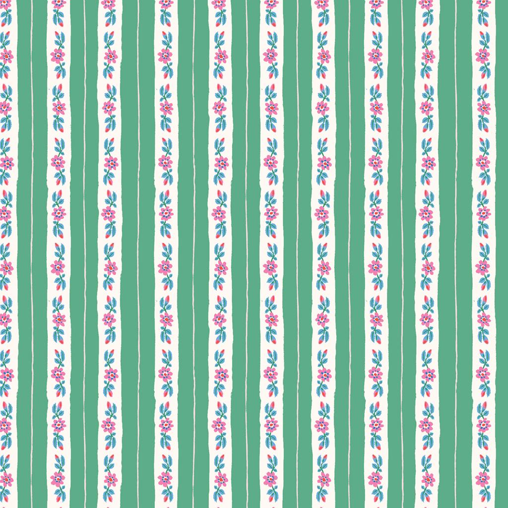 Rosy Ribbon Stripe | Green
