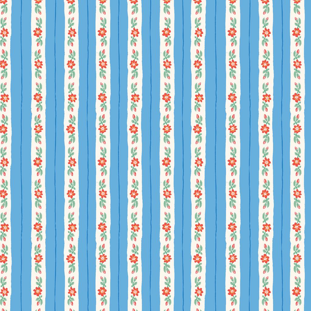 Rosy Ribbon Stripe | Blue