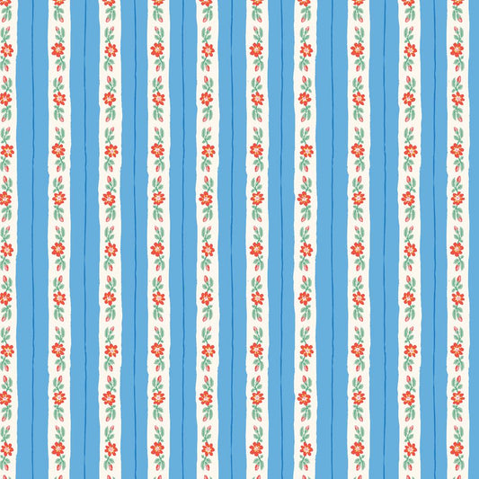 Rosy Ribbon Stripe | Blue