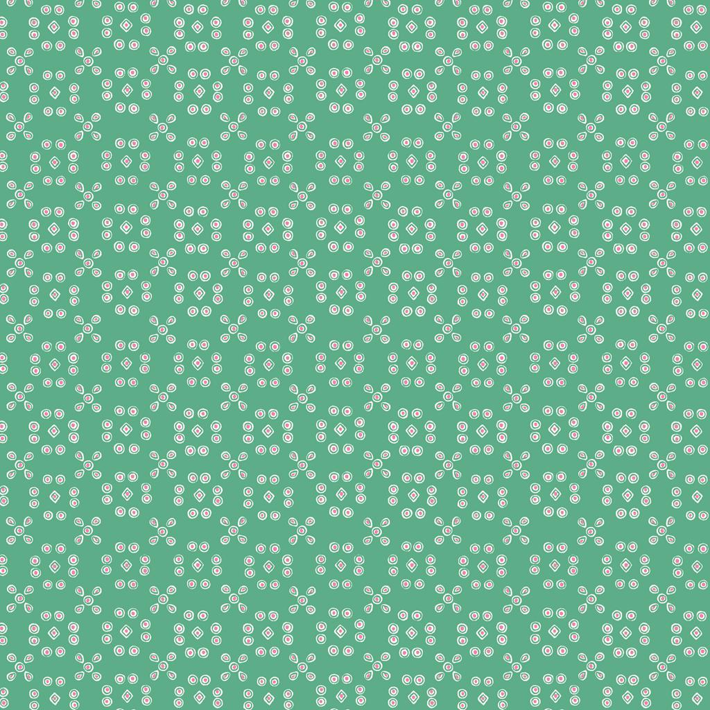 Lace Curtains | Green/Pink