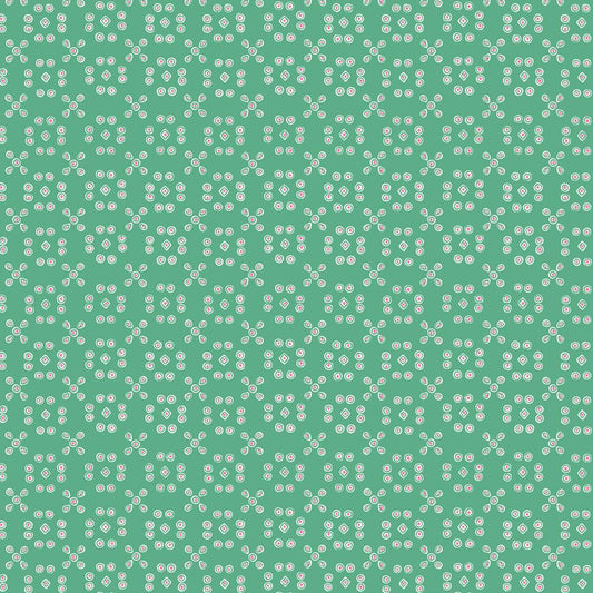 Lace Curtains | Green/Pink