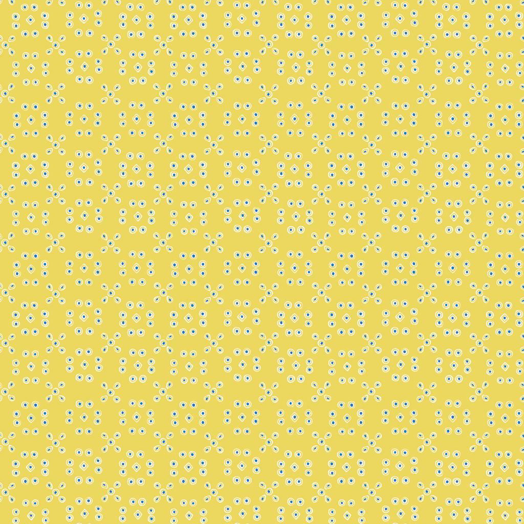Lace Curtains | Yellow / Blue