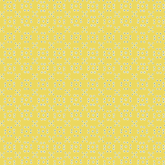Lace Curtains | Yellow / Blue