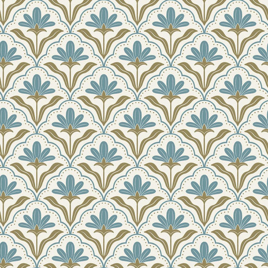 Floral Scallops | Blue