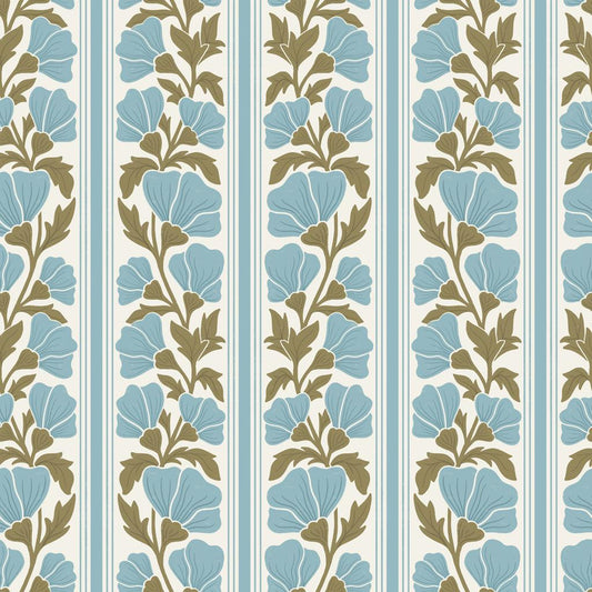 Floral Stripe | Blue