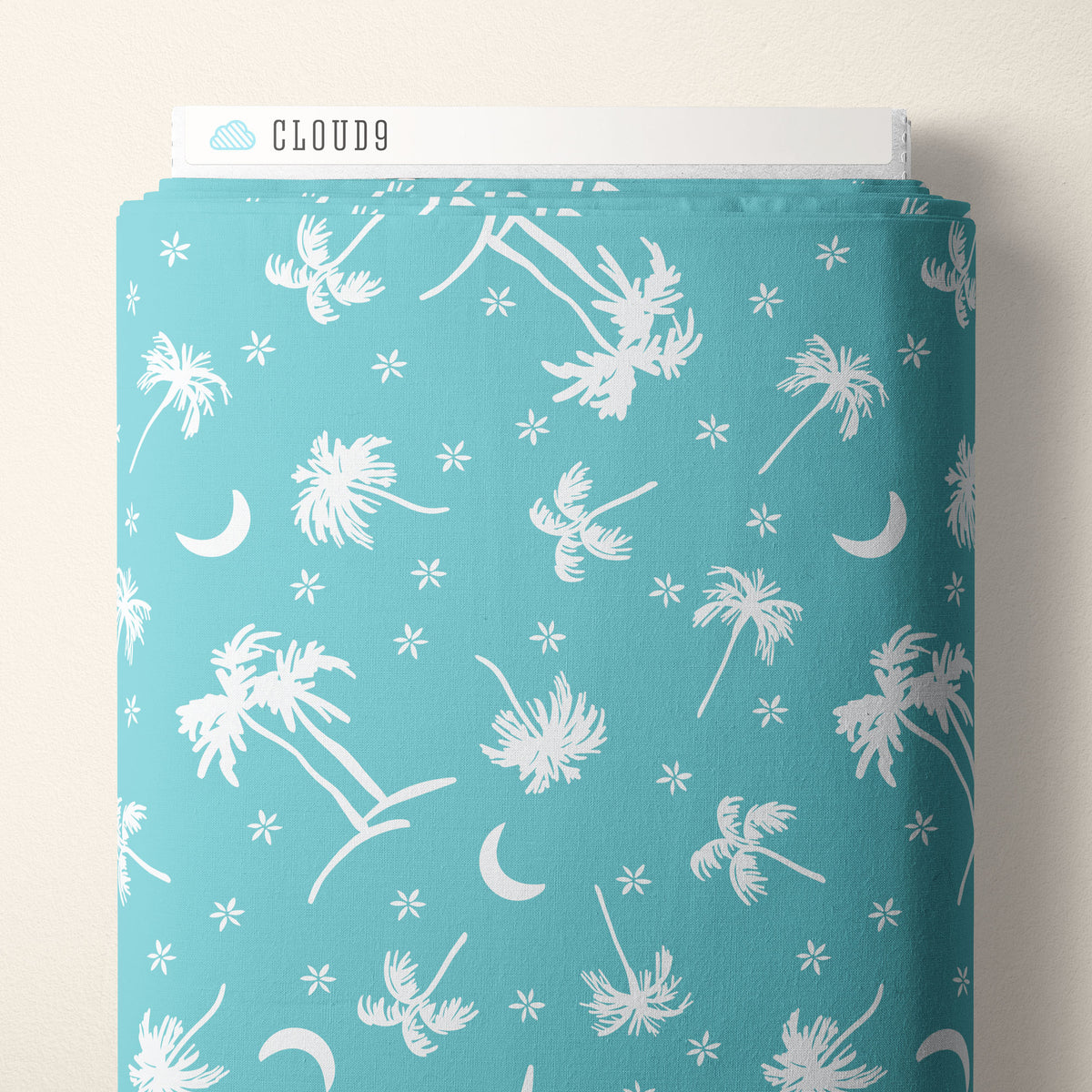 Blue Palms & Moon