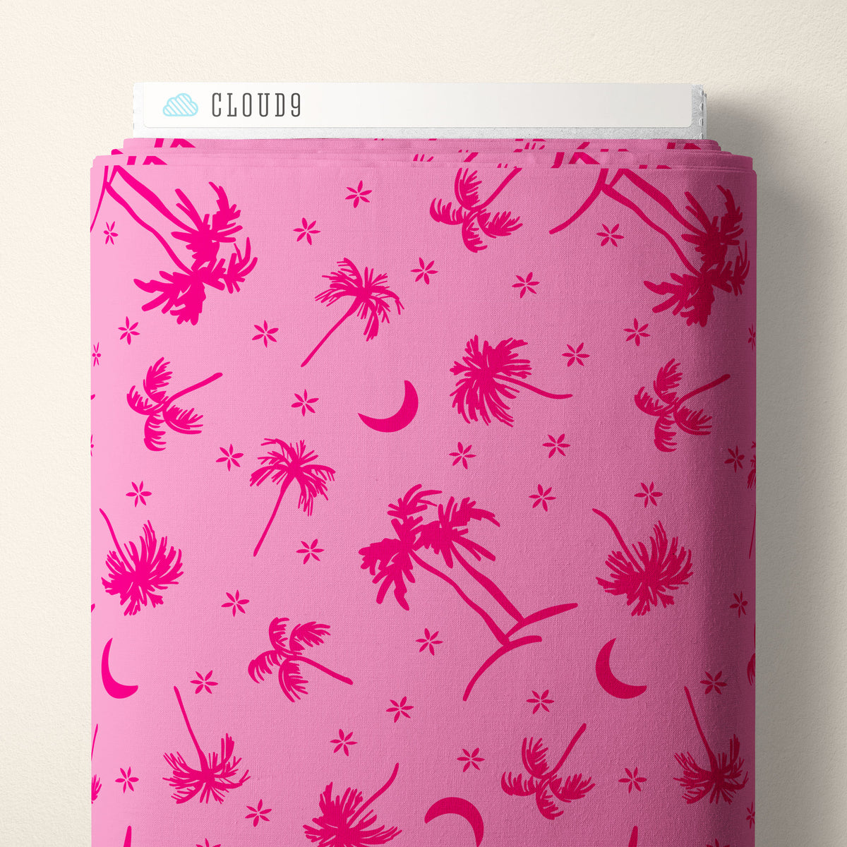 Pink Palms & Moon