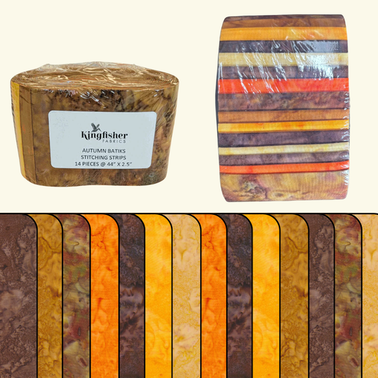 Kingfisher -Autumn Batiks 2.5''Strips
