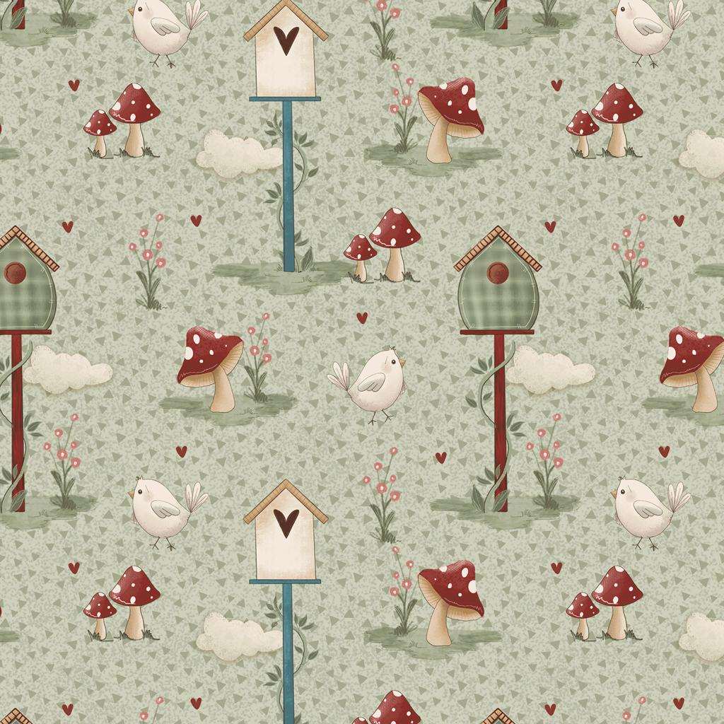 Purrfect Pals- Mushroom Garden