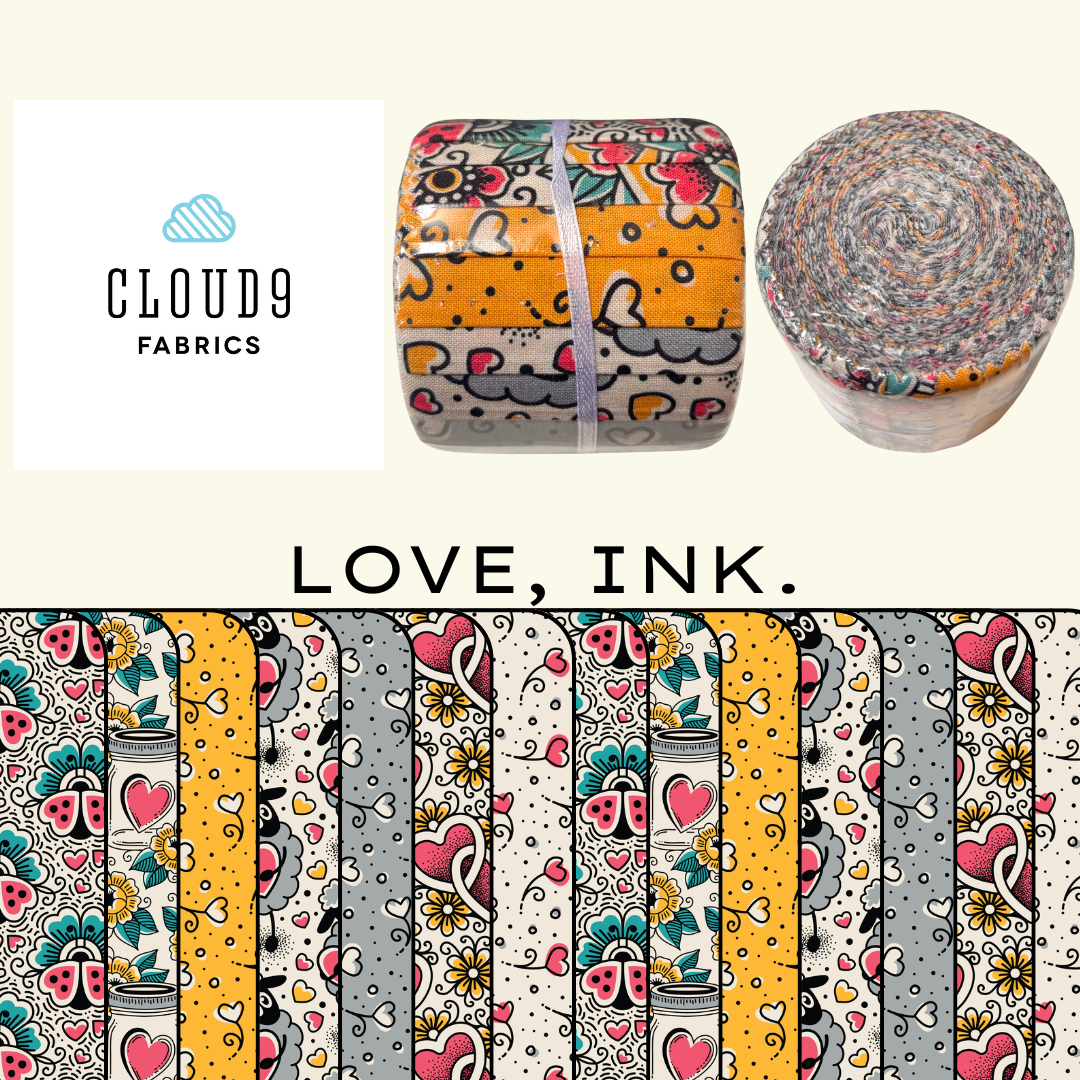 Cloud 9 Love, Ink Stitching Strips