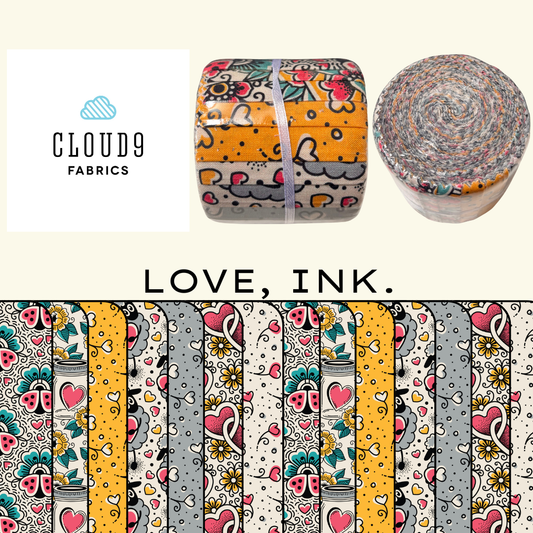 Cloud 9 Love, Ink Stitching Strips