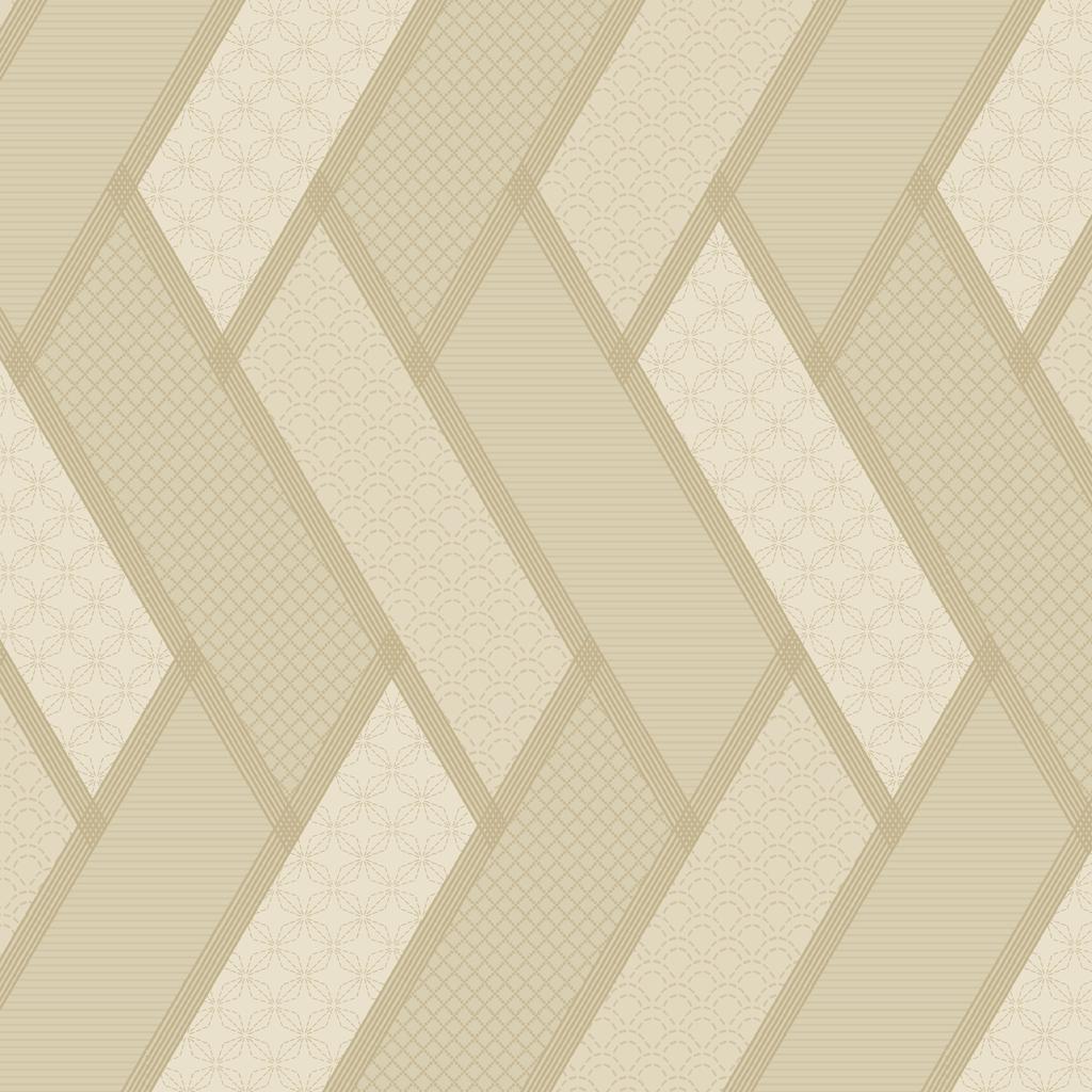 Stitched Geometric Patterns - Tan