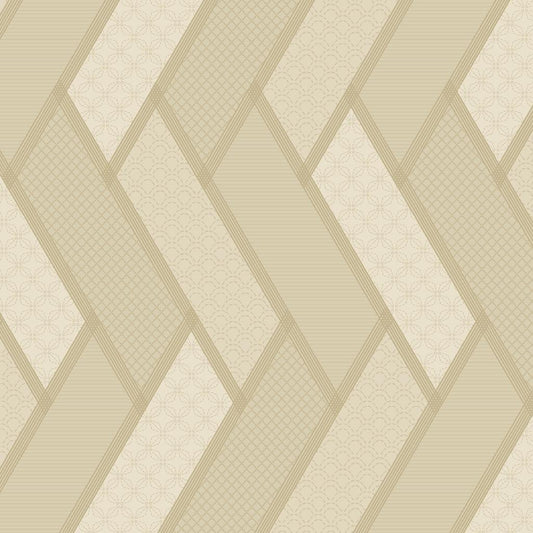 Stitched Geometric Patterns - Tan