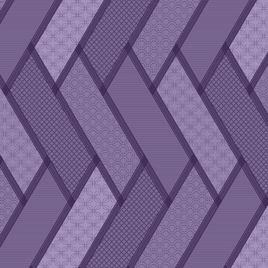 Stitched Geometric Patterns - Lavender