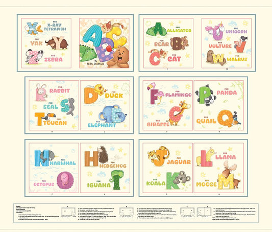 ABC Book Panel - Cream