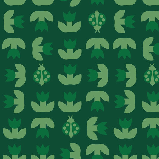 Ladybird and Tulip - Green