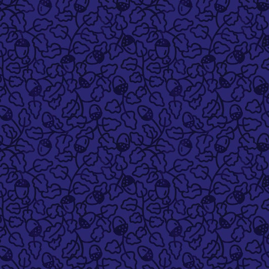Oak Leaves - Blue/Navy