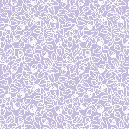 Oak Leaves - Light Blue/White