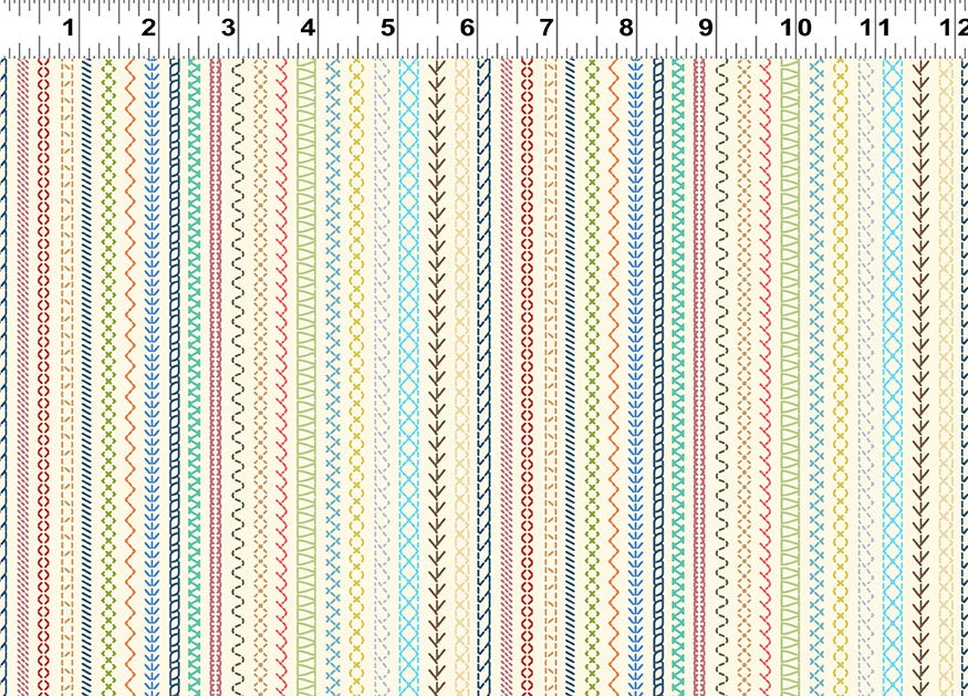 Emb Stripe - Cream
