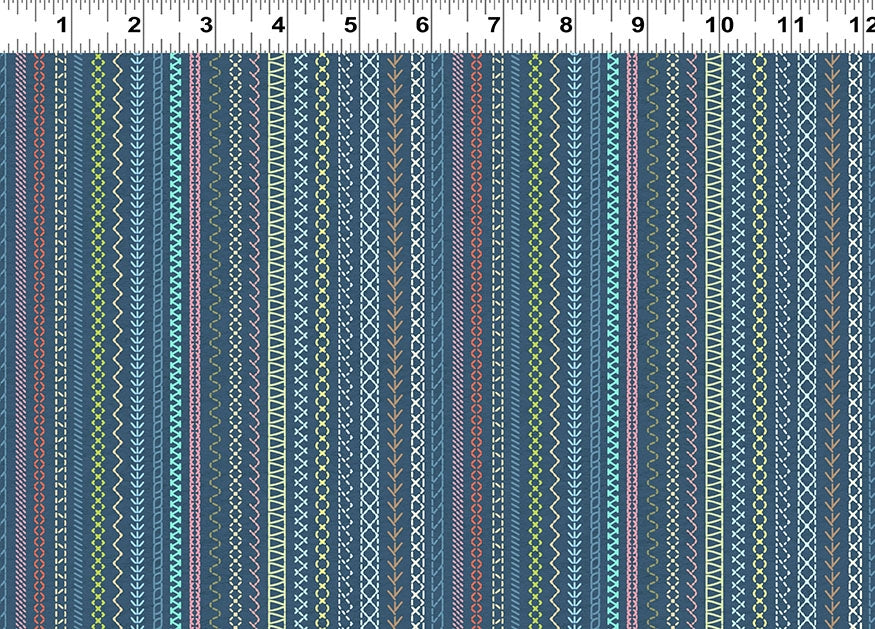 Emb Stripe - Dark Denim