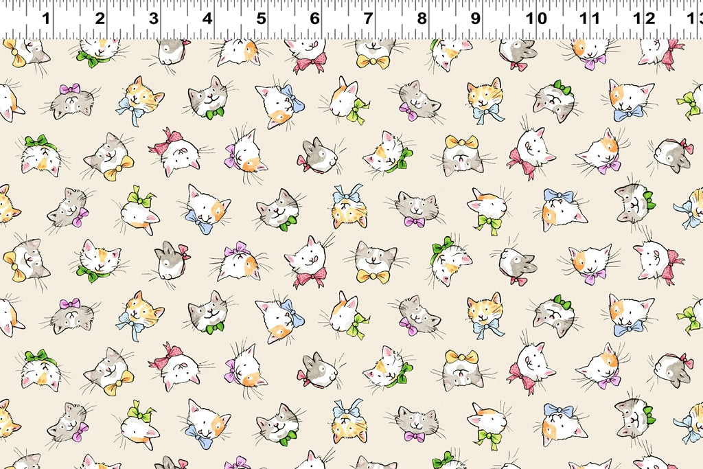 Cat Faces - Light Khaki
