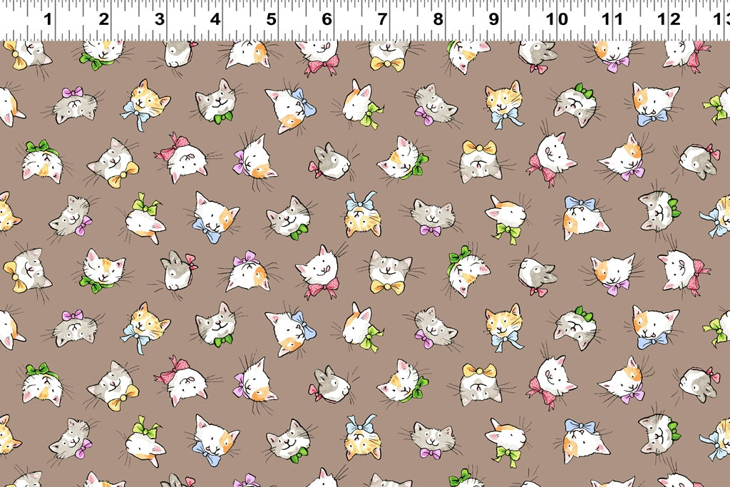 Cat Faces - Light Brown