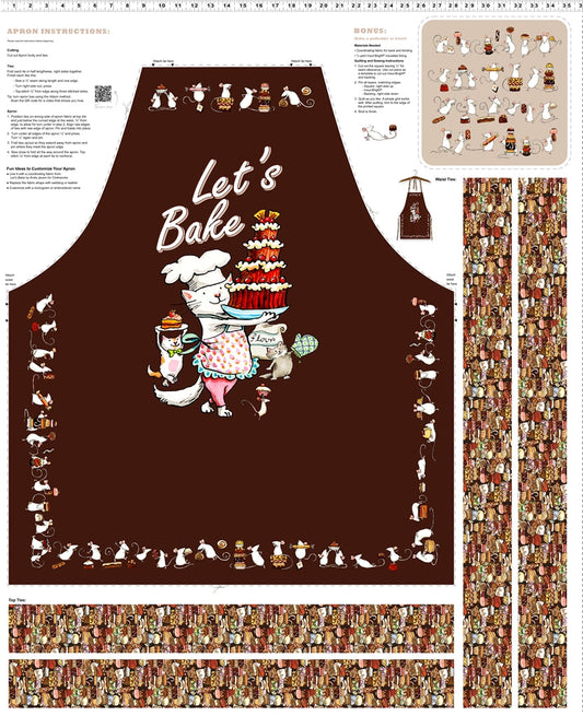 Digital 36" Canvas Apron Panel - Dark Brown