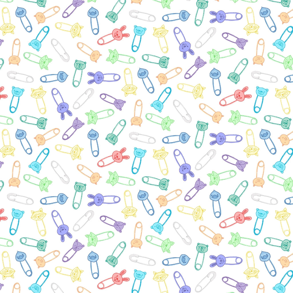 Baby Pins - White / Multi