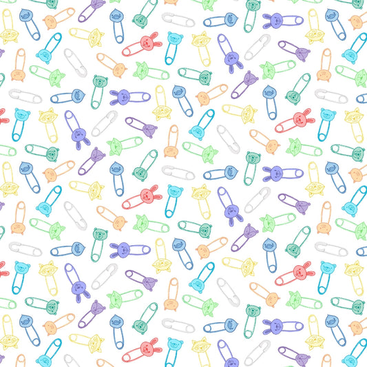 Baby Pins - White / Multi