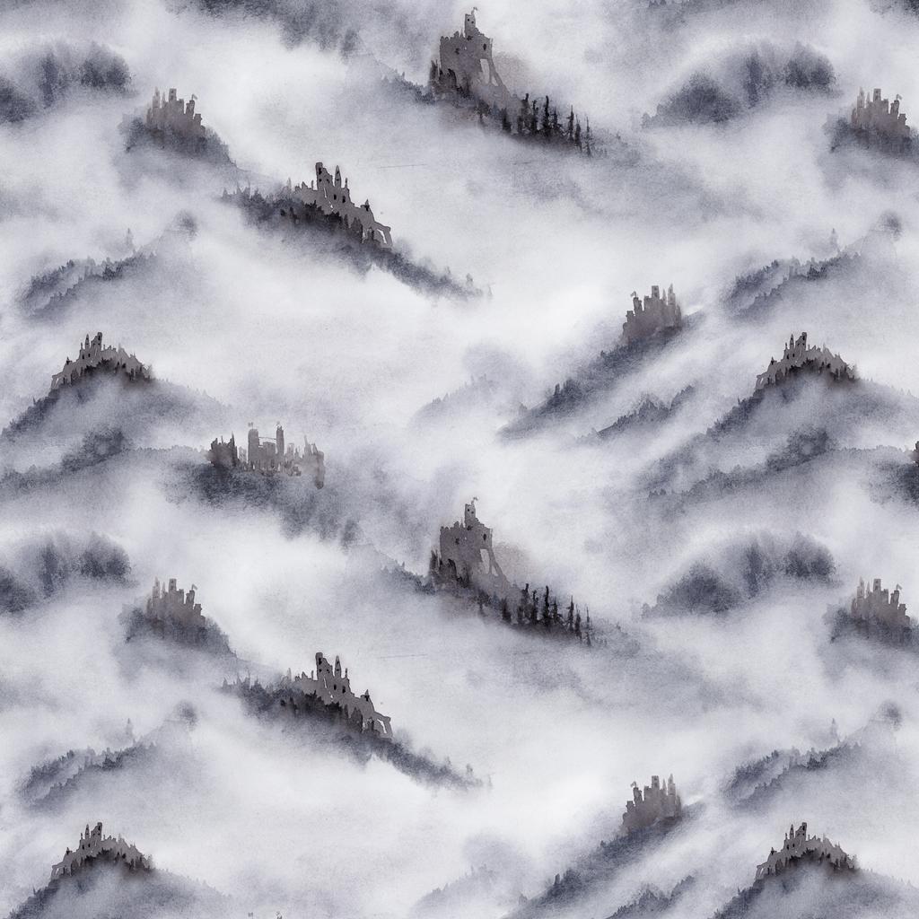 Misty Castle Landscape