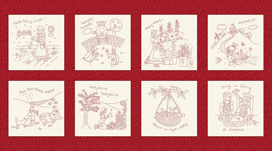 Redwork Rhymes - Nursery Rhyme Blocks