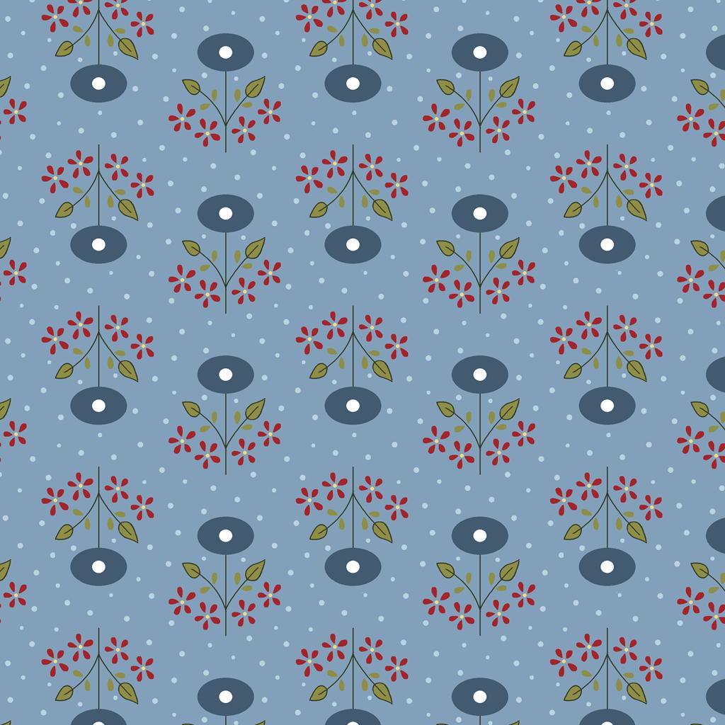 Cosmos Floral - Blue