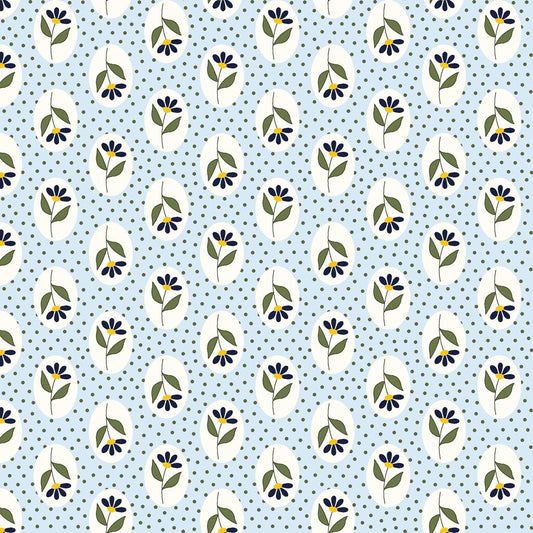 Cameo Floral - Light Blue