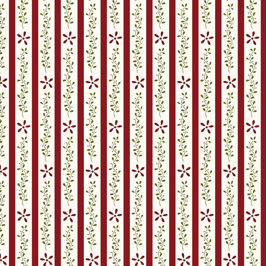 Vine Stripe - Red