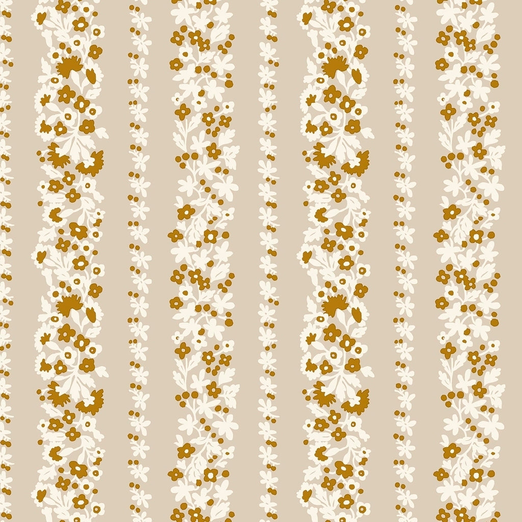 Denim Florals Topiary Stripe 402C