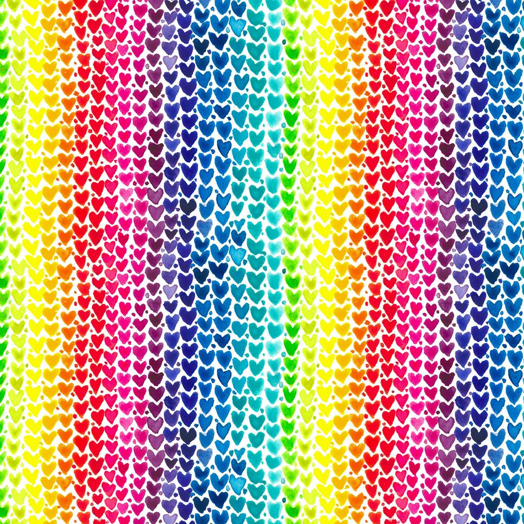 Rainbow Heart Stripe