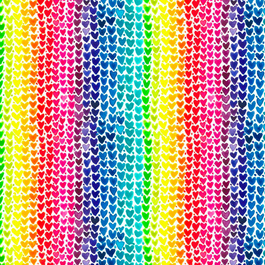 Rainbow Heart Stripe