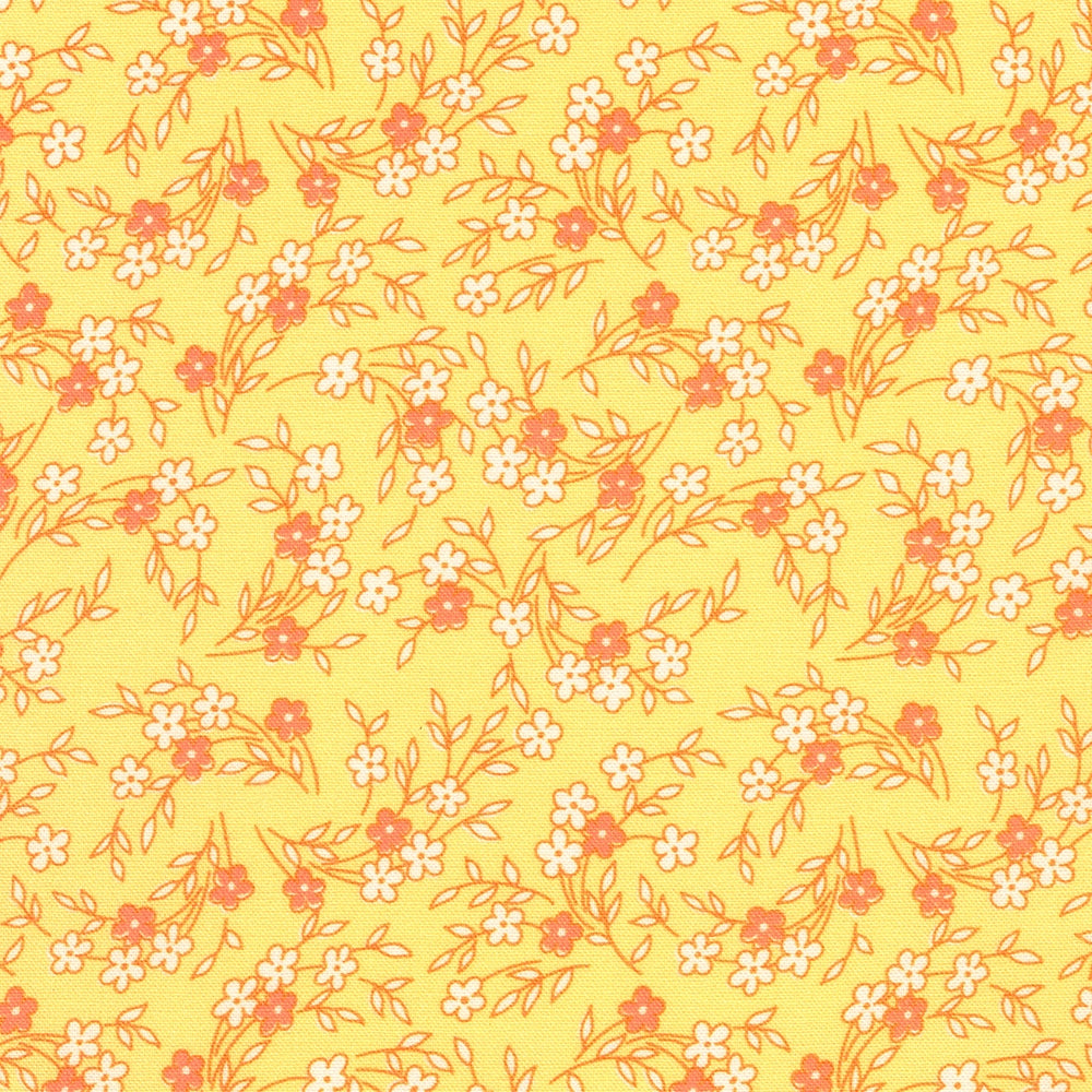 Wispy Floral Sprigs - Yellow