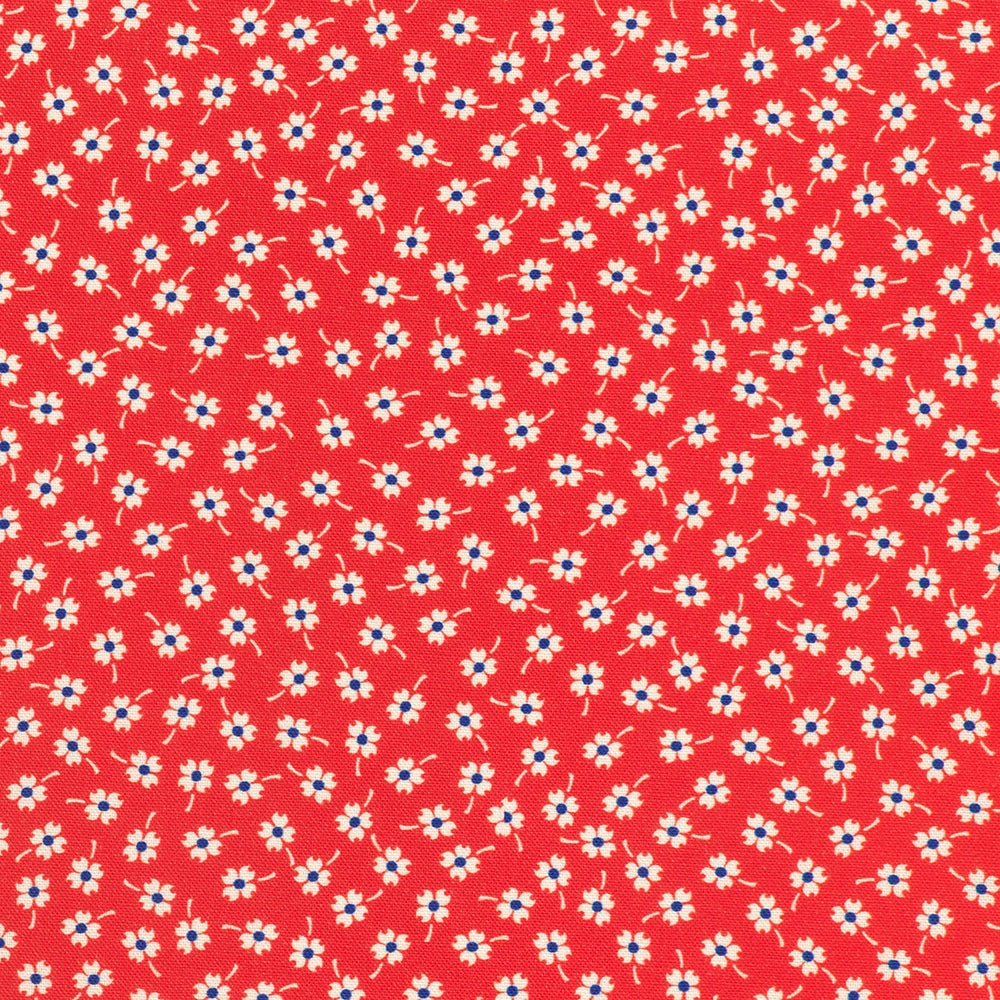 Tossed Little Flower - Red