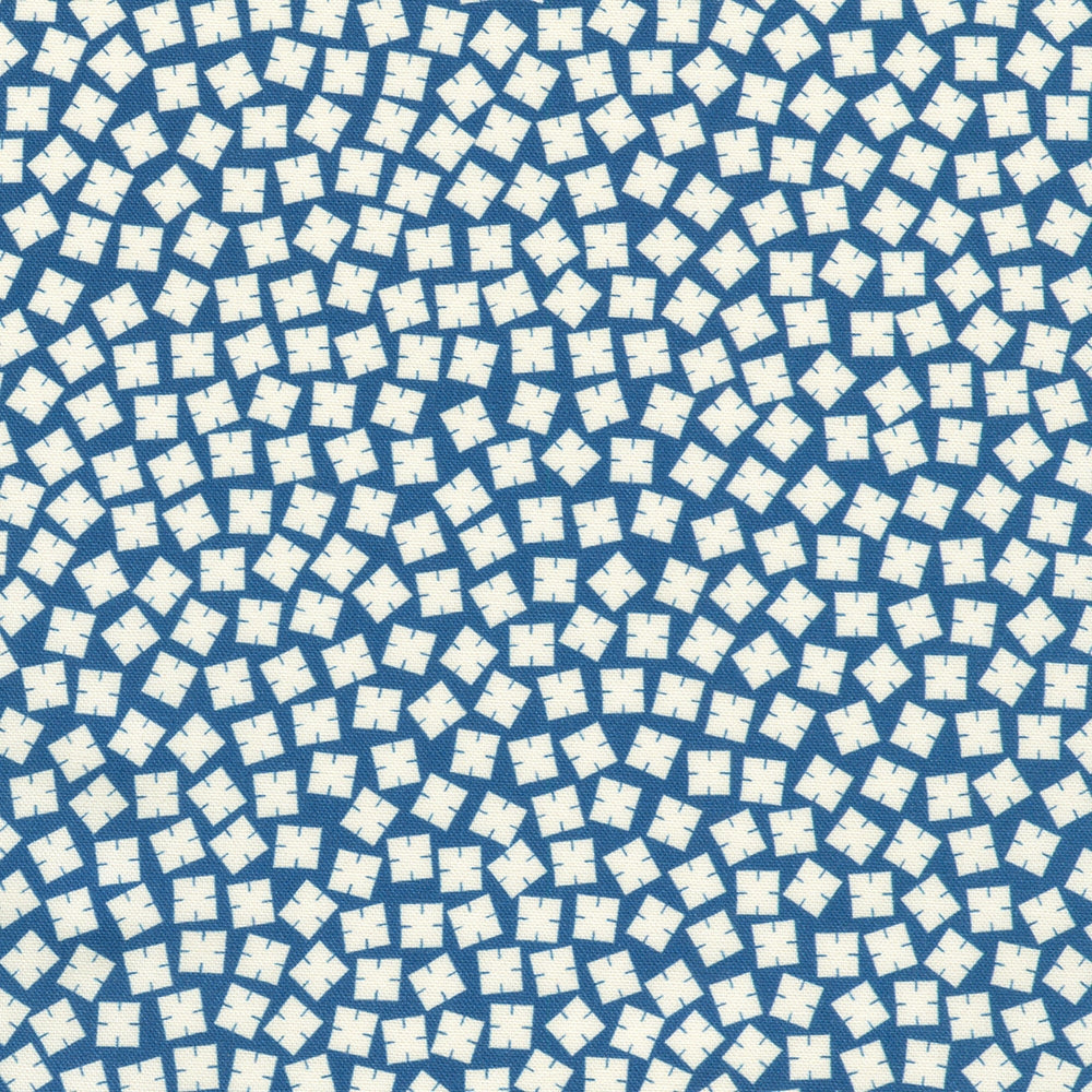 Tossed Little Squares - Blue
