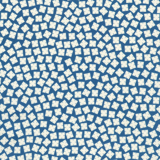 Tossed Little Squares - Blue