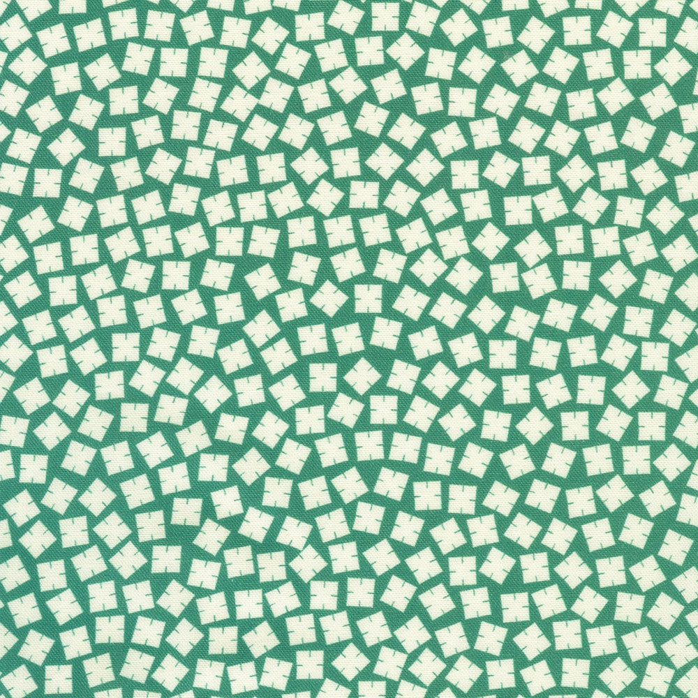 Tossed Little Squares - Green