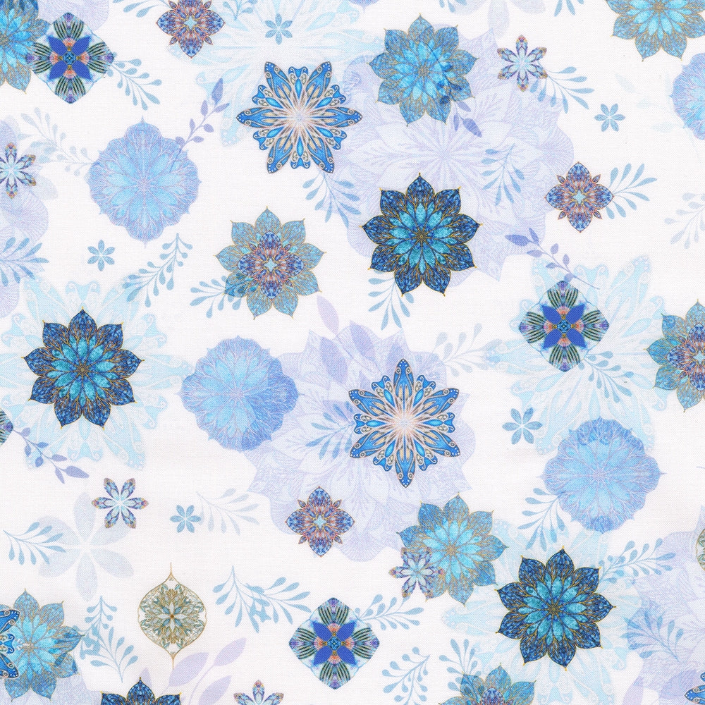 Tossed Floating Medallions - White